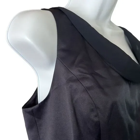 🔥 SALE 🔥 NEW Vintage Adrianna Papell Evenings Navy Blue Sleeveless Long Dress 10 - Picture 8 of 15